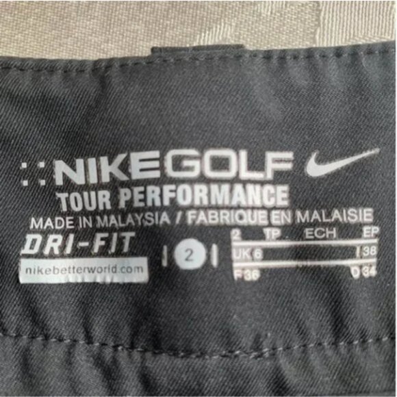 Nike Golf Women's Dri Fit Tour Performance Black Golf Shorts Size 2 - Picture 6 of 6